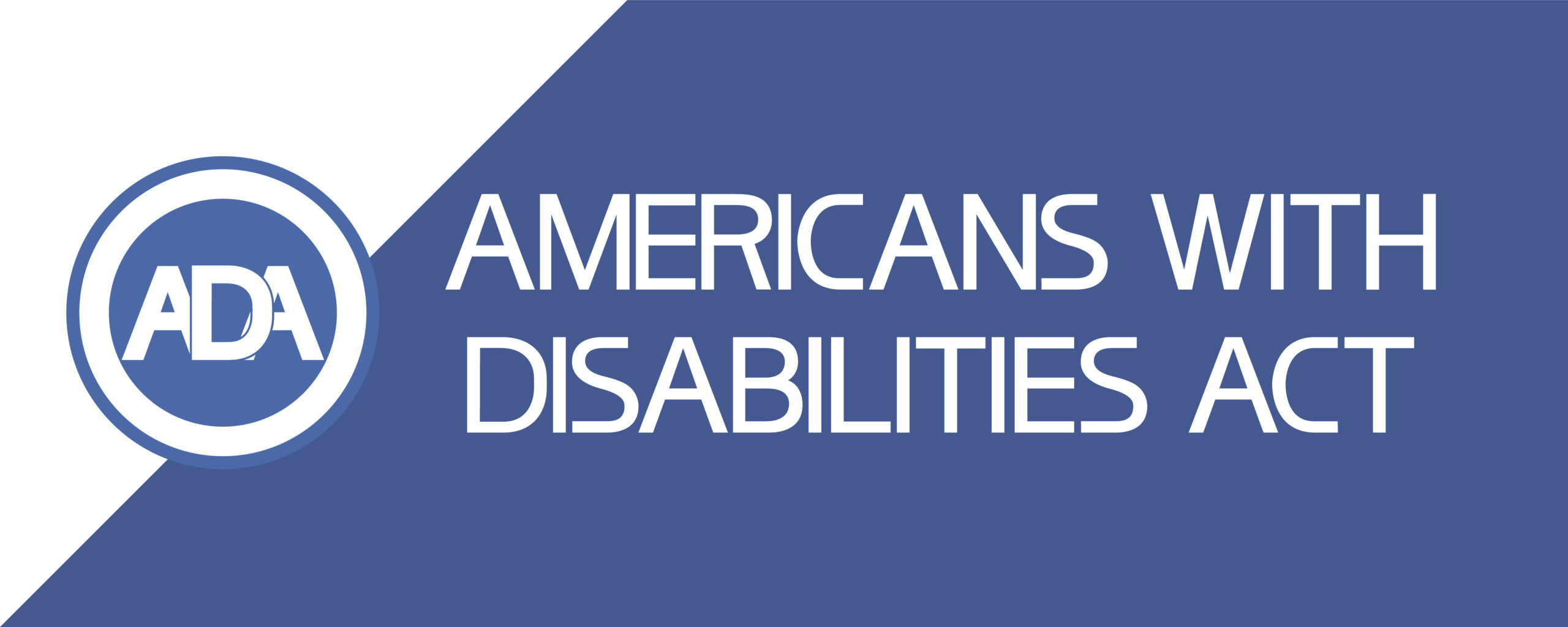 Americans with disabilities act (ADA) Text poster flat illustration.
